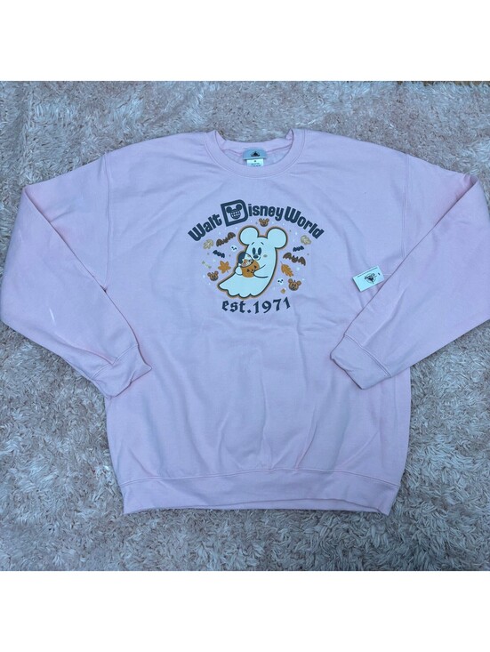 Disney Tops - Walt Disney World Disney Parks 2025 Halloween Cutie Ghost Pink Sweatshirt Size M